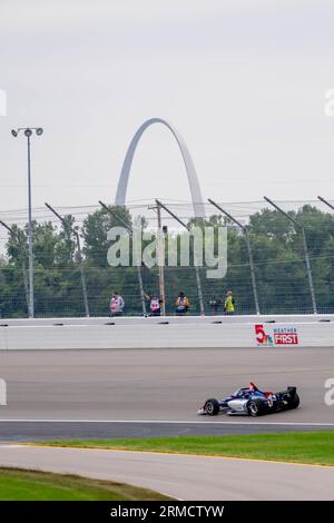 Madison, Illinois, États-Unis. 27 août 2023. MARCUS ERICSSON (8 ans), pilote de la série INDYCAR, de Kumla, en Suède, court à travers les virages lors du Bommarito Automotive Group 500 au World Wide Technology Raceway à Madison il. (Image de crédit : © Walter G Arce SR Grindstone Medi/ASP) USAGE ÉDITORIAL SEULEMENT! Non destiné à UN USAGE commercial ! Banque D'Images