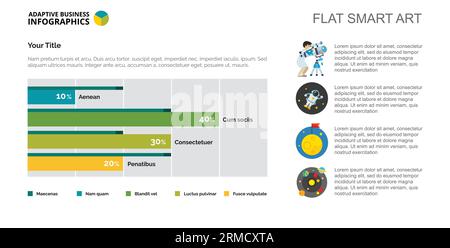 Modèle de diapositive graphique à barres astronomie Illustration de Vecteur