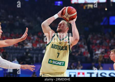 Okinawa Arena, Okinawa, Japon. 27 août 2023. Joe Ingles (AUS), 27 AOÛT 2023 - Basketball : coupe du monde de basket-ball FIBA 2023 1st Round Group E Match entre l'Australie et l'Allemagne à Okinawa Arena, Okinawa, Japon. Crédit : YUTAKA/AFLO SPORT/Alamy Live News Banque D'Images