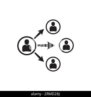 icône de délégation sur fond blanc Illustration de Vecteur