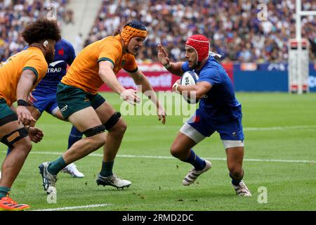 Saint Denis, France. 28 août 2023. Gabin Villière de France lors de la Summer Nations Series 2023, match de rugby à XV entre la France et l'Australie le 27 août 2023 au Stade de France à Saint-Denis près de Paris, France - photo Jean Catuffe/DPPI crédit : DPPI Media/Alamy Live News Banque D'Images