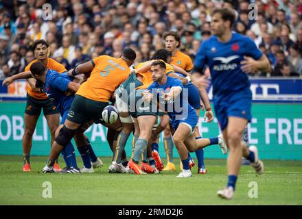 Saint Denis, France. 27 août 2023. baptiste Couilloud lors du Test Match international pré-coupe du monde de rugby à XV entre la France et l'Australie au Stade de France à Saint-Denis, dans la banlieue de Paris, France le 27 août 2023. Photo Eliot Blondet/ABACAPRESS.COM crédit : Abaca Press/Alamy Live News Banque D'Images