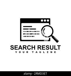 icône résultats de la recherche. Éléments de seo et icône de développement avec nom pour le concept d'application mobile et web. L'icône de résultat de recherche détaillée peut être utilisée pour le Web Illustration de Vecteur