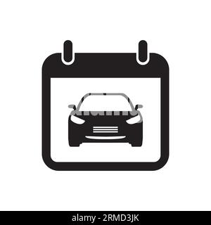 Location de voiture, icône de vecteur de réservation Illustration de Vecteur