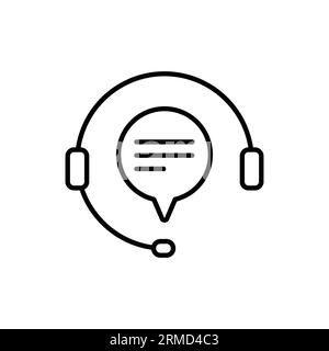 icône de hotline minimale. flat simple logotype opérateur conception graphique unique. concept de réseau client pour le commerce électronique et la consultation des utilisateurs Illustration de Vecteur