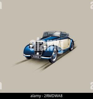 Illustration : Mercedes-Benz 170 1940, Mercedes-Benz 230 Cabriolet B 1940 Banque D'Images