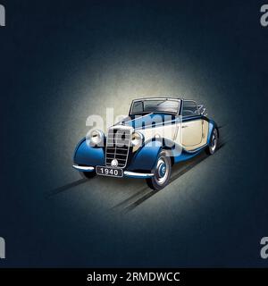 Illustration : Mercedes-Benz 170 1940, Mercedes-Benz 230 Cabriolet B 1940 Banque D'Images