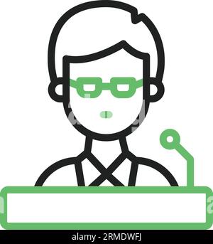 Image de l'icône Professeur. Adapté aux applications mobiles. Illustration de Vecteur