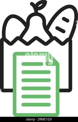 Icône de la liste d'achats. Adapté aux applications mobiles. Illustration de Vecteur