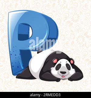 Lettre minuscule alphabet P , Alphabet lettre Design, Alphabet lettre illustration, dernier Art, illustration de lettrage, vecteur alphabet, vecteur de police Illustration de Vecteur