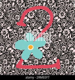 Lettre alphabet 2, Alphabet Letter Design, Alphabet Letter Illustration, Latter Art, lettrage illustration, vecteur alphabet, vecteur de police Illustration de Vecteur