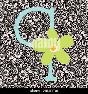 Lettre alphabet 9, Alphabet Letter Design, Alphabet Letter Illustration, Latter Art, lettrage illustration, vecteur alphabet, vecteur de police Illustration de Vecteur