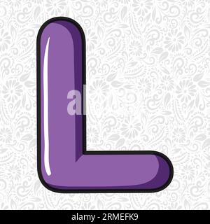 Lettre majuscule L , Alphabet lettre Design, Alphabet lettre illustration, dernier Art, illustration de lettrage, vecteur alphabet, vecteur de police Illustration de Vecteur