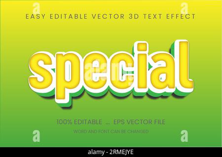 effet de texte modifiable de typographie 3d. Illustration de Vecteur