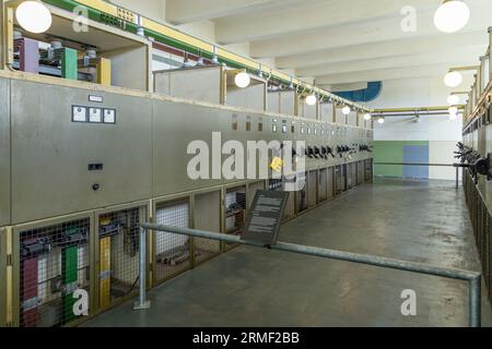 Peenemuende, Allemagne - 17 avril 2014 : ancienne centrale électrique au charbon de bois, construite en 1942 et en service jusqu'en 1990 à Peenemuende. Banque D'Images