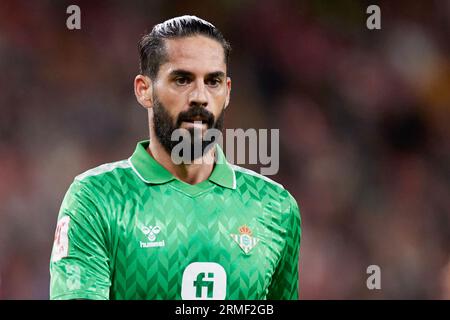 Bilbao, Espagne, 27 août 2023, Francisco Roman Alarcon 'ISCO' du Real Betis lors du match de football de championnat espagnol de Liga entre l'Athletic Club et le Real Betis Balompie le 27 août 2023 au stade San Mames de Bilbao, Espagne Banque D'Images