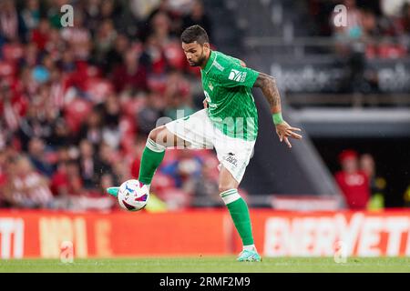 Bilbao, Espagne, le 27 août 2023, William Jose du Real Betis lors du match de football de championnat d'Espagne de Liga entre l'Athletic Club et le Real Betis Balompie le 27 août 2023 au stade San Mames de Bilbao, Espagne Banque D'Images
