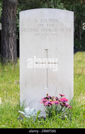 WW2 Commonwealth graves à Lesjaverk kyrkjegard/Graveyard..Lesja était le front principal dans le sud de la Norvège du 13 avril au 2 mai 1940 Banque D'Images