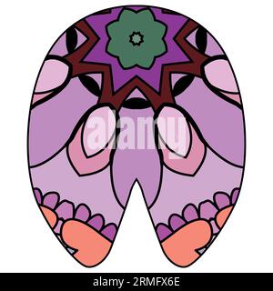 Imprimé sabots style zentangle. Peut être utilisé pour l'impression sur t-shirt, papier peint ou affiche. Illustration de Vecteur