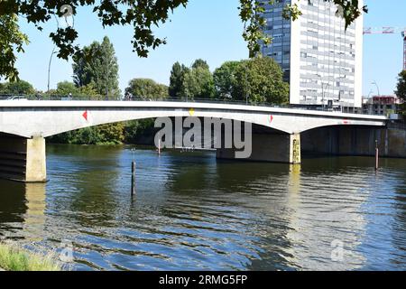 Pont de la Moselle à Thionville Banque D'Images