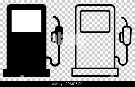 Icônes de carburant. Collection d'icônes ou de panneaux de station-service. Illustration vectorielle isolée sur fond blanc Illustration de Vecteur