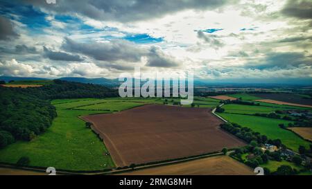 Photo aérienne panoramique de la nature dans le Yorkshire Banque D'Images