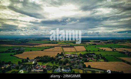 Photo aérienne panoramique de la nature dans le Yorkshire Banque D'Images