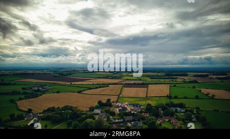 Photo aérienne panoramique de la nature dans le Yorkshire Banque D'Images