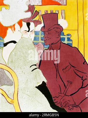 Lithographie Toulouse-Lautrec 'un Anglais au Moulin Rouge' de Henri de Toulouse-Lautrec (1864-1901), lithographie, 1892 Banque D'Images