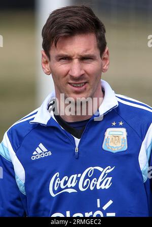 Équipe nationale Argentine de football s'entraînant à l'Université Georgetown, à Washington DC, le 24 février 2015 avant un match contre les États-Unis Banque D'Images