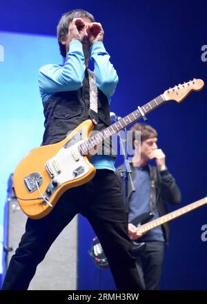 Victorious Festival, Portsmouth/Southsea, 27 août 2023, le légendaire guitariste des Smiths Johnny Marr, en tête d'affiche de la soirée finale au Victorious festival. Crédit : Graham Tarrant / Alamy Banque D'Images