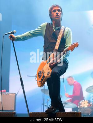 Victorious Festival, Portsmouth/Southsea, 27 août 2023, le légendaire guitariste des Smiths Johnny Marr, en tête d'affiche de la soirée finale au Victorious festival. Crédit : Graham Tarrant / Alamy Banque D'Images