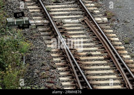 Hagen, Deutschland. 28 août 2023. Points à la gare Hagen-Vorhalle à Hagen, le 28 août 2023. Crédit : dpa/Alamy Live News Banque D'Images