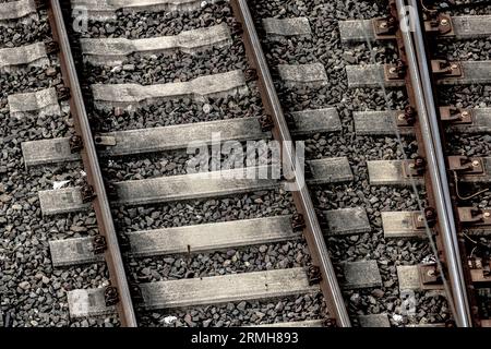 Hagen, Deutschland. 28 août 2023. Voies ferrées à la gare Hagen-Vorhalle à Hagen, le 28 août 2023. Crédit : dpa/Alamy Live News Banque D'Images