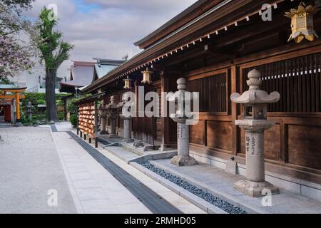 Japon, Fukuoka. Sanctuaire Kushida Shinto. Banque D'Images