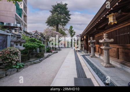 Japon, Fukuoka. Sanctuaire Kushida Shinto. Banque D'Images