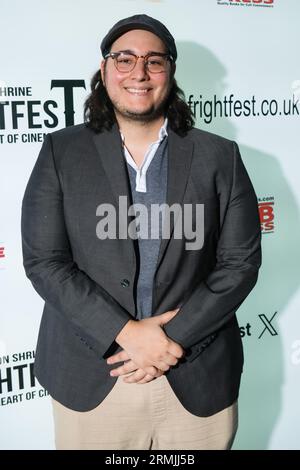 Londres, Royaume-Uni. 28 août 2023. Alex Kahuam photographié lors de la première mondiale de Failure! Organisé pendant le Pigeon Shrine Frightfest 2023 au Cineworld Leicester Square. Photo de Julie Edwards crédit : JEP Celebrity photos/Alamy Live News Banque D'Images