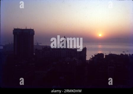 Arial View, South Mumbai, derrière Taj Mahal Hotel, Bombay, Inde. Banque D'Images