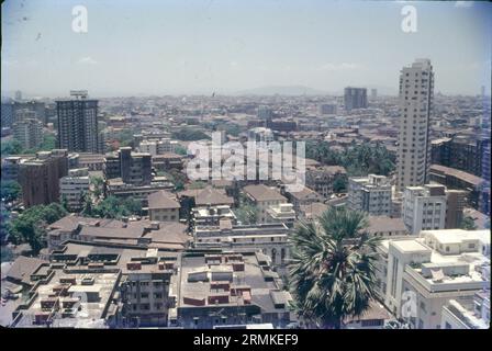 Arial vue de banlieue, Pawai à Mumbai, Inde. Banque D'Images