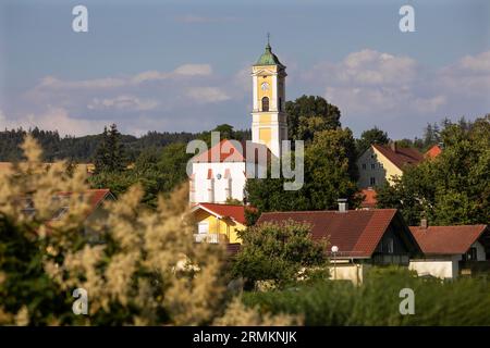 Maria Himmelfahrt Parish Church, Bad Birnbach, Lower Bavarian Spa Triangle, Rottal Inn District, Basse-Bavière, Allemagne Banque D'Images