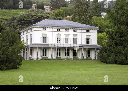 Le Manoir, résidence de la famille Chaplin, 1952-1991, Fondation des musées Charlie Chaplin, Chaplins World, Corsier-sur-Vevey, Canton de Vaud, Suisse Banque D'Images