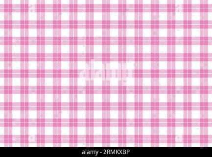 Motif de buffle rose et blanc, combinaison de couleurs douces créant un fond visuellement attrayant et charmant, plaid tartan polyvalent Banque D'Images