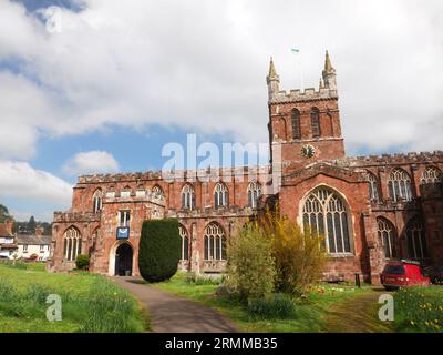 Chuch paroissial de la Sainte-Croix, Crediton, Devon. Banque D'Images