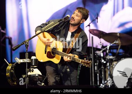 Mumford and Sons joue au Victorious Festival 2023 à Portsmouth, Hampshire, Royaume-Uni, le 27 août 2023 Banque D'Images