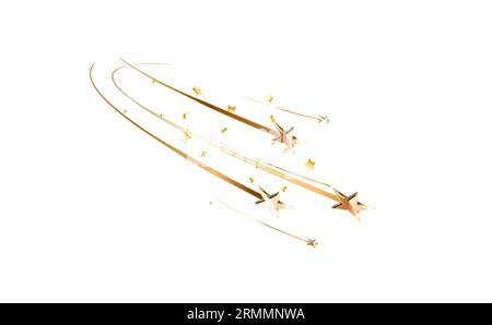 Étoile dorée 3d sur fond noir moderne. Bannière de récompense de luxe avec des étoiles tombant. Illustration vectorielle Illustration de Vecteur