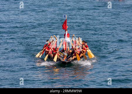 Course traditionnelle Neretva, 'compétitions Ladja' Banque D'Images