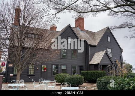 Vue de la maison historique de Seven Gables vu de Salem, ma Banque D'Images