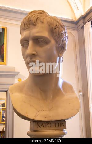 Bust of Napoleon Bonaparte  at the Pitti Palace Museum ( Palazzo Pitti )  in Florence, Italy. Stock Photo