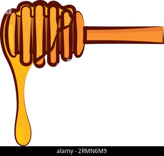 Vecteur isolé de bâton de miel dessiné à la main Illustration de Vecteur