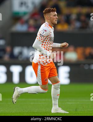 Sonny Carey #10 de Blackpool lors du match de la Carabao Cup Wolverhampton Wanderers vs Blackpool à Molineux, Wolverhampton, Royaume-Uni, le 29 août 2023 (photo de Gareth Evans/News Images) Banque D'Images